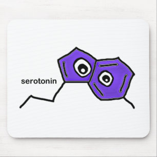 Serotonin Neurotransmitter Mouse Pad