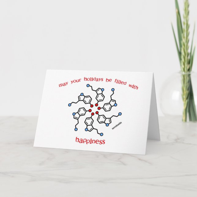 Serotonin Wreath Holiday Card (Front)
