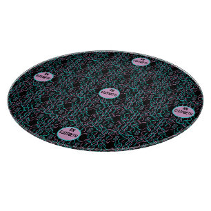 Serpent Chasing Tail Seamless Pattern Cutting Board
