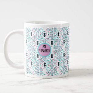 Serpent Chasing Tail Seamless Pattern Large Coffee Mug