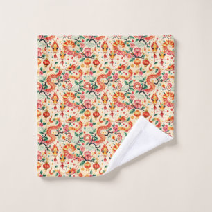 Serpent Dreams Chiness new year Wash Cloth