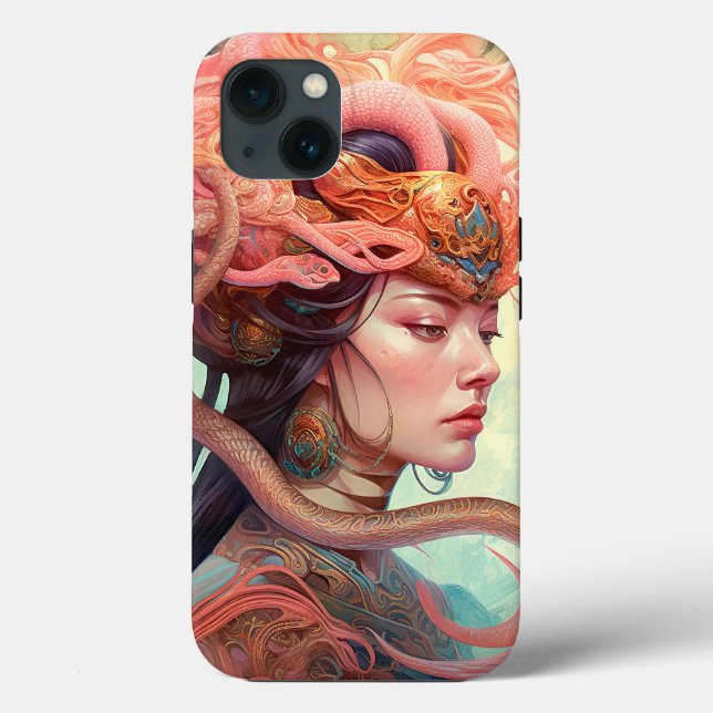 Serpent Hair Lady Fantasy Art Case-Mate iPhone Case (Back)