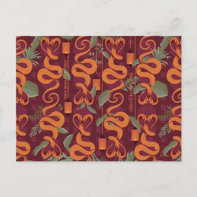 Serpent Luxe Pattern - The White Lotus Postcard (Front)