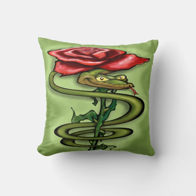 Serpent n Rose Cushion (Front)