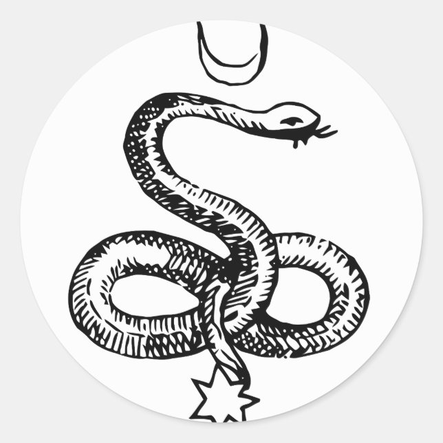 Serpent  - Pagan Symbols Classic Round Sticker (Front)
