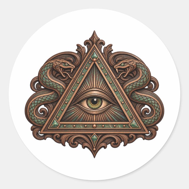 Serpent Scroll Eye Sticker (Front)