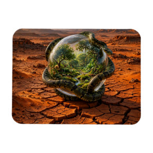 Serpent & the Orb of Eden Surreal Dreamscape Magnet