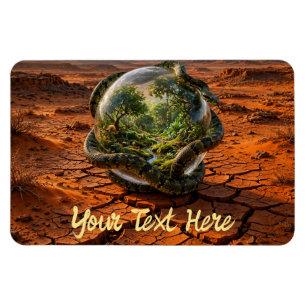 Serpent & the Orb of Eden Surreal Dreamscape Magnet