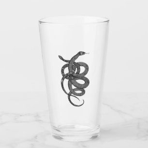 “Serpentes” Simply Spooky B&W Pint Glass