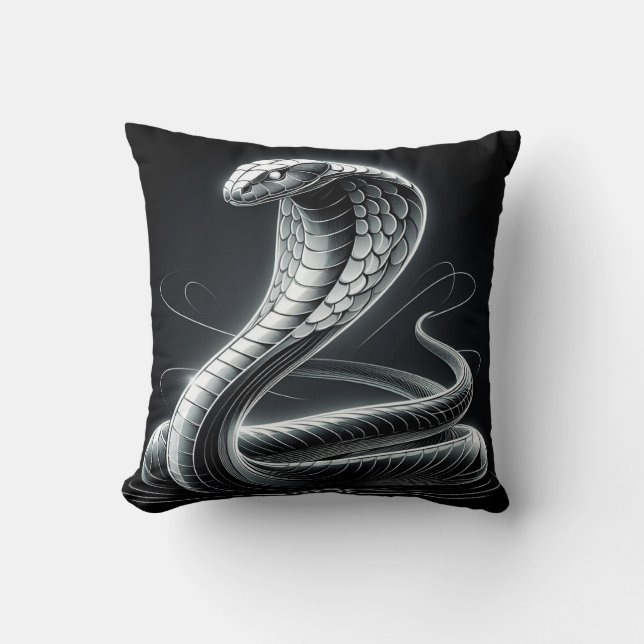 Serpentine Comfort: Cobra-Shaped Pillow for Exotic (Front)