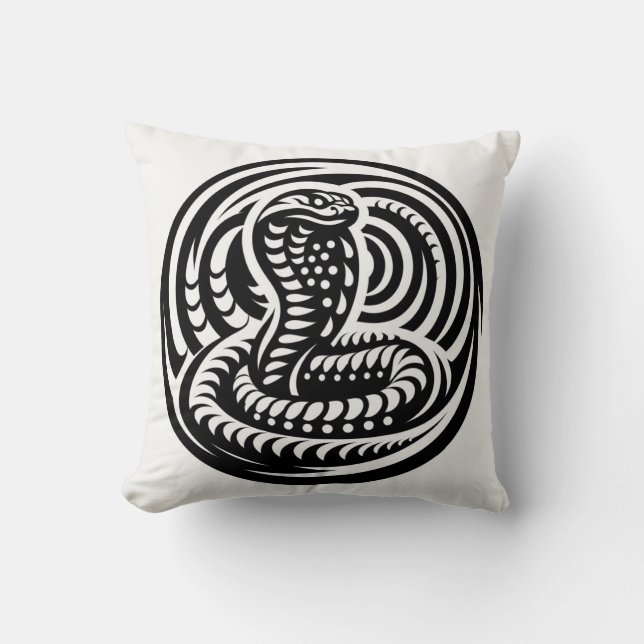 Serpentine Comfort: Cobra-Shaped Pillow for Exotic (Front)