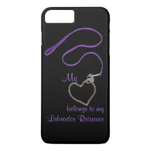 Serpentine Purple Leash & Heart Chain iPhone 8 Plus/7 Plus Case