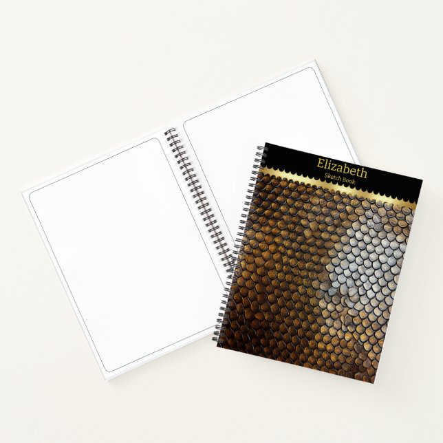 Serpentine scales' exquisite light texture notebook (Inside)