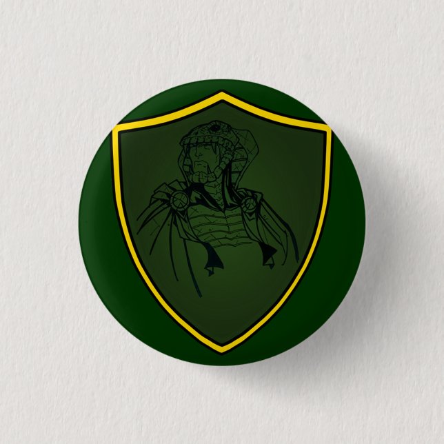 Serpie Sketch Button/Green 3 Cm Round Badge (Front)