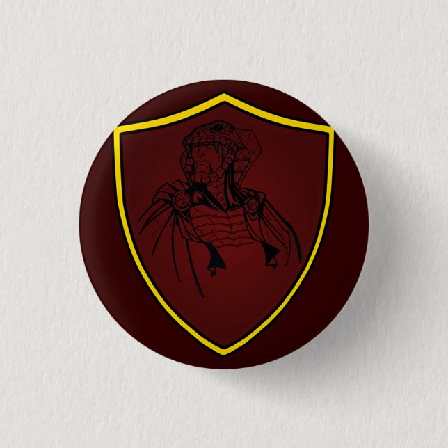 Serpie Sketch Button/Red 3 Cm Round Badge (Front)
