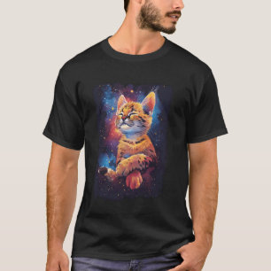 Serval Cat Galaxy Bengal Cat Space Feline 1 T-Shirt