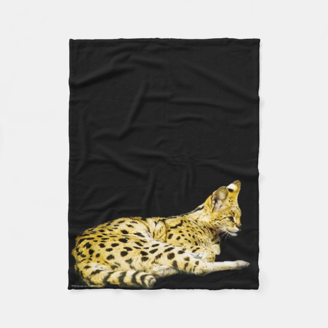 Serval Fleece Blanket (Front)