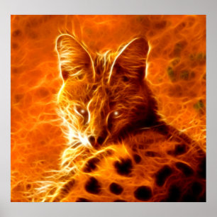 *Serval* Wild Spirit Cat Poster Print