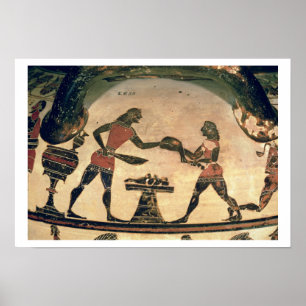 Servants Preparing Food for a Symposium, detail fr Poster