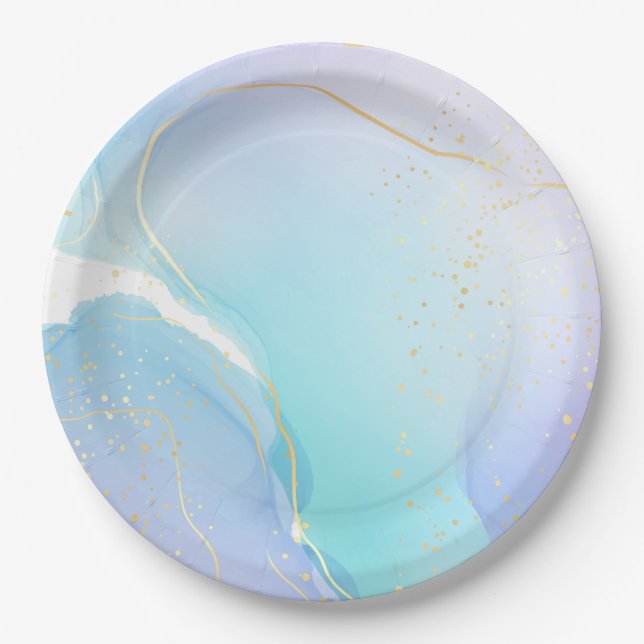 Serve in Style: Round Paper Plates for Chic Gather (Front)