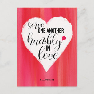 ‘Serve one another’ Quote Postcard