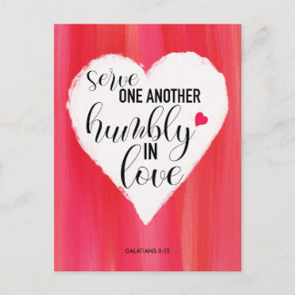 ‘Serve one another’ Quote Postcard