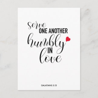 ‘Serve One Another’ Quote Postcard