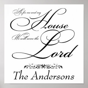 Serve the Lord personalised Poster