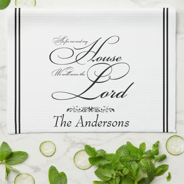 Serve the Lord personalised  Tea Towel (Folded)