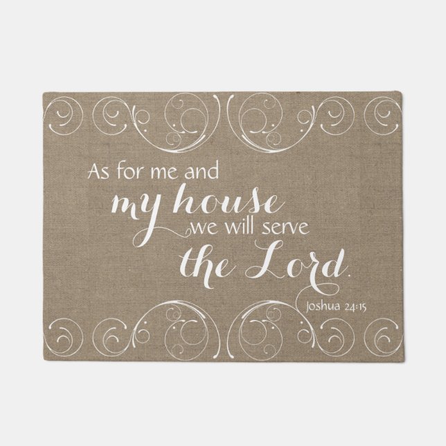 Serve the Lord Rustic Doormat (Front)