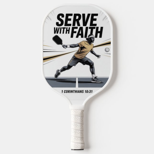 Serve With Faith Christian Pickleball Paddle (Front)
