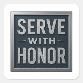 Serve With Honour™ LDS  Square Sticker