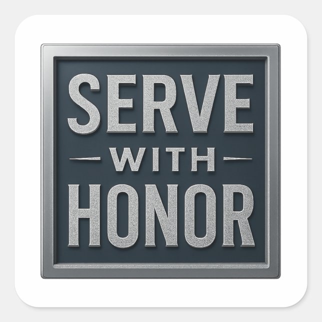 Serve With Honour™ LDS  Square Sticker (Front)