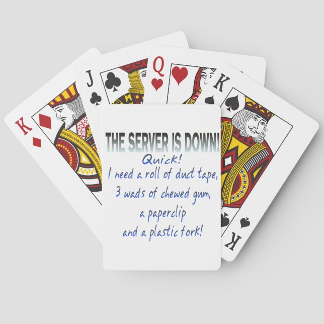 Server is Down Playing Cards (Back)