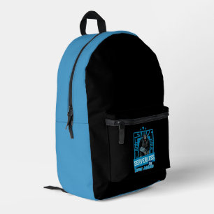 Serverless Funny Monkey Developer Humour Printed Backpack