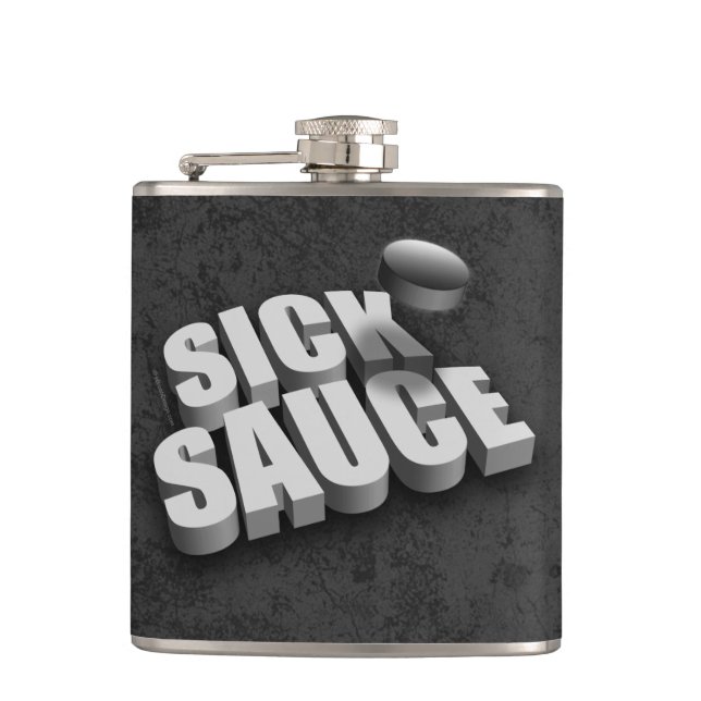 Serves Sick Sauce (Hockey) Hip Flask (Front)