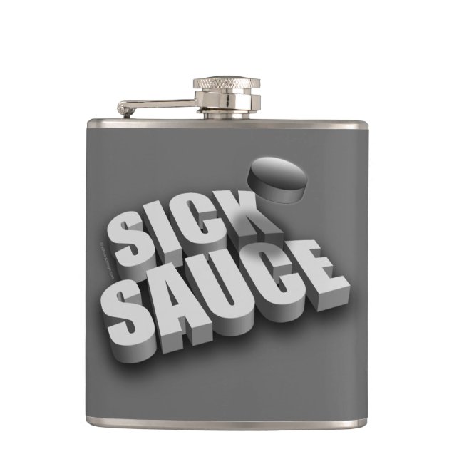 Serves Sick Sauce (Hockey) Hip Flask (Front)