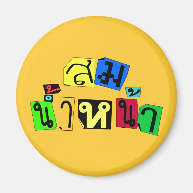 Serves You Right! ☆ Som Nam Naa in Thai Language ☆ Magnet (Front)