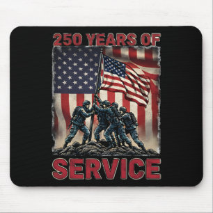 Service 250 Years 1776-2026 250th Birthday Mouse Pad