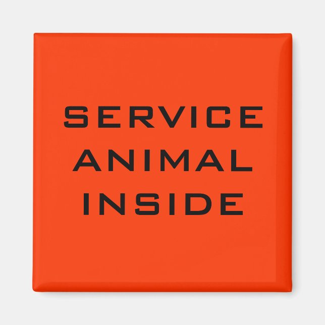 Service Animal Inside Door Magnet (Front)