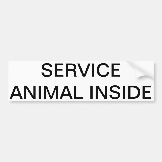 Service Animal Inside Sticker (Front)