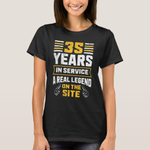 Service Anniversary 35 Years Of Work Colleague 2 T-Shirt