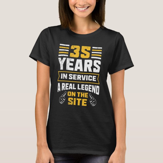 Service Anniversary 35 Years Of Work Colleague 2 T-Shirt (Front)