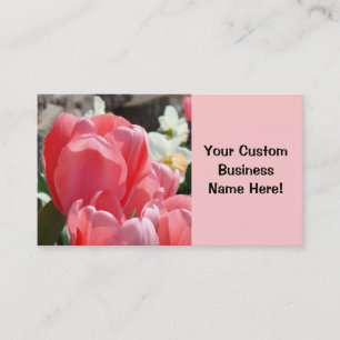 Service Appointment Cards Business Pink Tulips