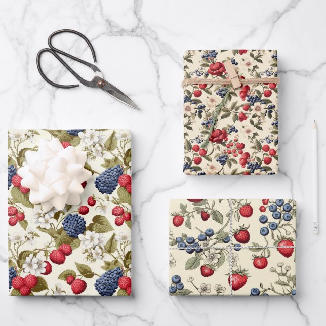  Service Berry Wrapping Paper Sheet (Front)