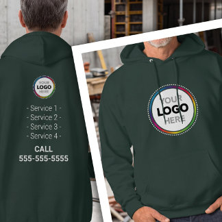 Service Business Hoodie - Logo Front & Back