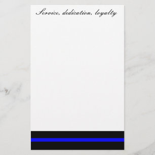 Service, dedication, loyalty stationary stationery