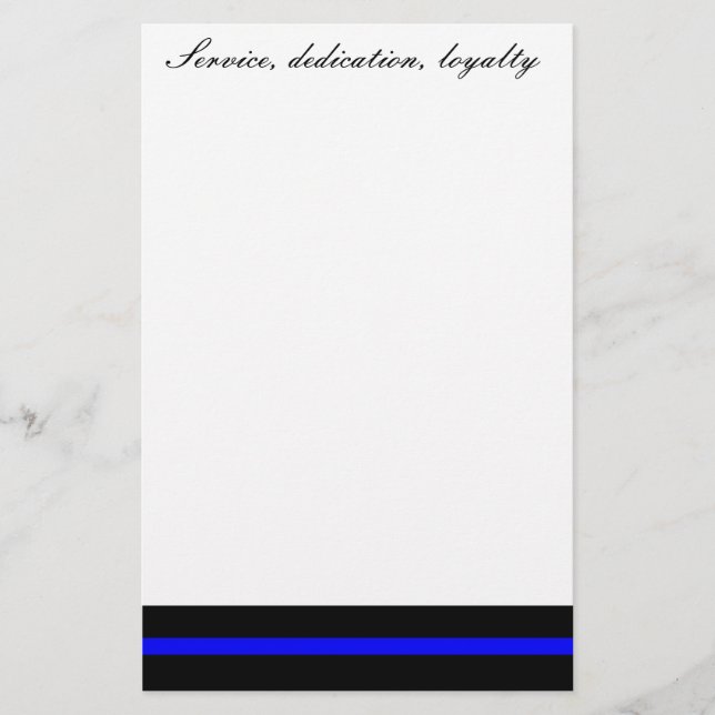 Service, dedication, loyalty stationary stationery (Front)