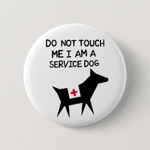 Service Dog 6 Cm Round Badge