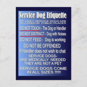Service Dog Etiquette Postcard